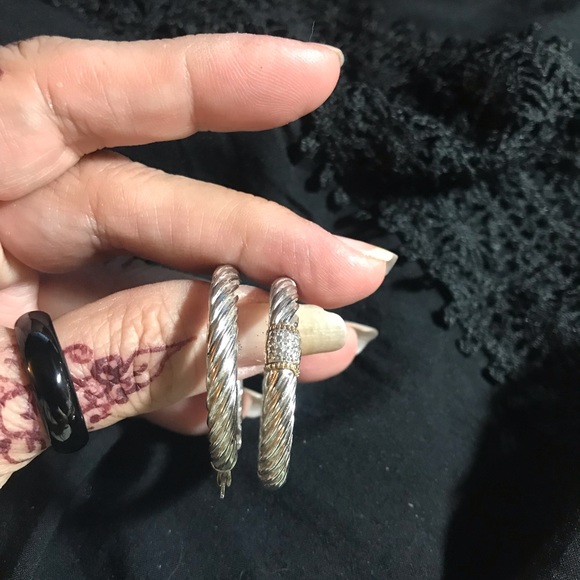 Sterling hoop Earrings - Picture 4 of 4